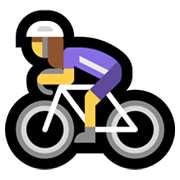 🚴‍♀️ Emoji Mulher Ciclista na Microsoft Windows 11.