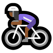 🚴🏾‍♀️ Emoji Radfahrerin: mitteldunkle Hautfarbe Microsoft Windows 11.