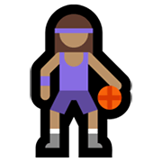 ⛹🏽‍♀️ Emoji Frau mit Ball: mittlere Hautfarbe Microsoft Windows 11.