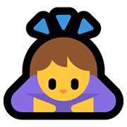 Emoji 🙇‍♀️ Donna Che Fa Inchino Profondo su Microsoft Windows 11.