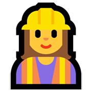 👷‍♀️ Emoji Pedreira na Microsoft Windows 11.