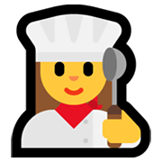 👩‍🍳 Emoji Cozinheira na Microsoft Windows 11.