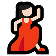 💃🏻 Emoji Mulher Dançando: Pele Clara na Microsoft Windows 11.