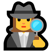 Emoji 🕵️‍♀️ Investigatrice su Microsoft Windows 11.