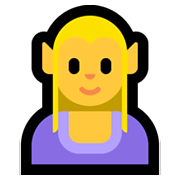 Émoji 🧝‍♀️ Elfe Femme sur Microsoft Windows 11.