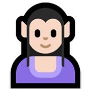 🧝🏻‍♀️ Emoji Elfa: Tono De Piel Claro en Microsoft Windows 11.