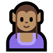 🧝🏽‍♀️ Emoji Elfa: Pele Morena na Microsoft Windows 11.