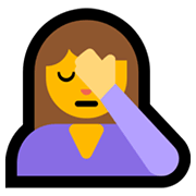 🤦‍♀️ Emoji sich an den Kopf fassende Frau Microsoft Windows 11.