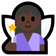 Emoji 🧚🏿‍♀️ Fata Donna: Carnagione Scura su Microsoft Windows 11.