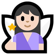 🧚🏻‍♀️ Emoji Hada Mujer: Tono De Piel Claro en Microsoft Windows 11.
