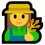 👩‍🌾 Emoji Agricultora en Microsoft Windows 11.