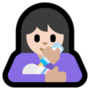 Emoji 👩🏻‍🍼 Donna Che Allatta: Carnagione Chiara su Microsoft Windows 11.