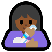 👩🏾‍🍼 Emoji Mulher Alimentando Bebê: Pele Morena Escura na Microsoft Windows 11.