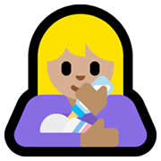 👩🏼‍🍼 Emoji Mujer Que Alimenta Al Bebé: Tono De Piel Claro Medio en Microsoft Windows 11.