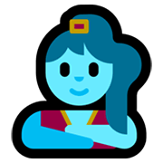 🧞‍♀️ Emoji Genio Mujer en Microsoft Windows 11.