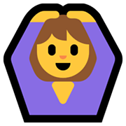 🙆‍♀️ Emoji Mujer Haciendo El Gesto De «de Acuerdo» en Microsoft Windows 11.