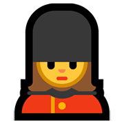Emoji 💂‍♀️ Guardia Donna su Microsoft Windows 11.