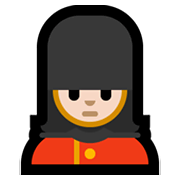 Emoji 💂🏻‍♀️ Guardia Donna: Carnagione Chiara su Microsoft Windows 11.