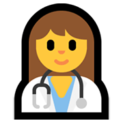 👩‍⚕️ Emoji Profesional Sanitario Mujer en Microsoft Windows 11.