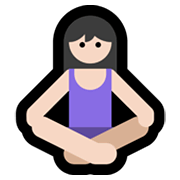 Emoji 🧘🏻‍♀️ Donna In Posizione Del Loto: Carnagione Chiara su Microsoft Windows 11.