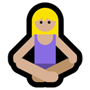 🧘🏼‍♀️ Emoji Mujer En Posición De Loto: Tono De Piel Claro Medio en Microsoft Windows 11.
