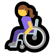 👩‍🦽 Emoji Mulher Em Cadeira De Rodas Manual na Microsoft Windows 11.