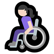 👩🏻‍🦽 Emoji Mulher Em Cadeira De Rodas Manual: Pele Clara na Microsoft Windows 11.