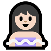 🧖🏻‍♀️ Emoji Mulher Na Sauna: Pele Clara na Microsoft Windows 11.