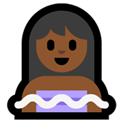 Emoji 🧖🏾‍♀️ Donna In Sauna: Carnagione Abbastanza Scura su Microsoft Windows 11.