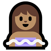 🧖🏽‍♀️ Emoji Mujer En Una Sauna: Tono De Piel Medio en Microsoft Windows 11.