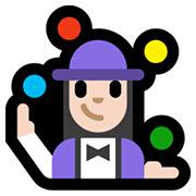 🤹🏻‍♀️ Emoji Jongleurin: helle Hautfarbe Microsoft Windows 11.