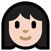Emoji 👩🏻 Donna: Carnagione Chiara su Microsoft Windows 11.