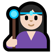Emoji 🧙🏻‍♀️ Maga: Carnagione Chiara su Microsoft Windows 11.