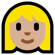 👱🏼‍♀️ Emoji Mulher: Pele Morena Clara E Cabelo Loiro na Microsoft Windows 11.
