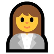 Emoji 👩‍💼 Impiegata su Microsoft Windows 11.