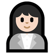 👩🏻‍💼 Emoji Oficinista Mujer: Tono De Piel Claro en Microsoft Windows 11.