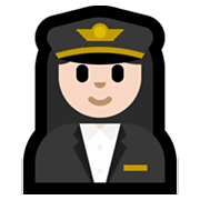 👩🏻‍✈️ Emoji Pilotin: helle Hautfarbe Microsoft Windows 11.