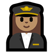 👩🏽‍✈️ Emoji Piloto Mujer: Tono De Piel Medio en Microsoft Windows 11.