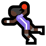🤾🏿‍♀️ Emoji Handballspielerin: dunkle Hautfarbe Microsoft Windows 11.