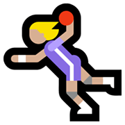 🤾🏼‍♀️ Emoji Handballspielerin: mittelhelle Hautfarbe Microsoft Windows 11.