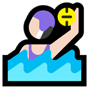 🤽🏻‍♀️ Emoji Mujer Jugando Al Waterpolo: Tono De Piel Claro en Microsoft Windows 11.
