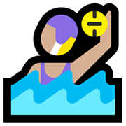 🤽🏼‍♀️ Emoji Wasserballspielerin: mittelhelle Hautfarbe Microsoft Windows 11.