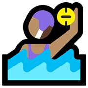 🤽🏽‍♀️ Emoji Mujer Jugando Al Waterpolo: Tono De Piel Medio en Microsoft Windows 11.