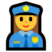 Émoji 👮‍♀️ Policière sur Microsoft Windows 11.