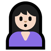 🙎🏻‍♀️ Emoji Mujer Haciendo Pucheros: Tono De Piel Claro en Microsoft Windows 11.