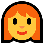 👩‍🦰 Emoji Frau: rotes Haar Microsoft Windows 11.