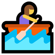 Emoji 🚣‍♀️ Donna In Barca A Remi su Microsoft Windows 11.