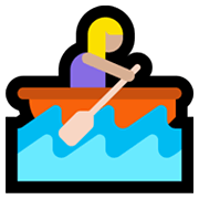 🚣🏼‍♀️ Emoji Frau im Ruderboot: mittelhelle Hautfarbe Microsoft Windows 11.