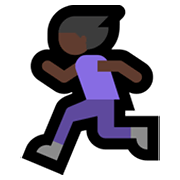 Emoji 🏃🏿‍♀️ Donna Che Corre: Carnagione Scura su Microsoft Windows 11.