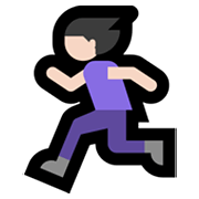 🏃🏻‍♀️ Emoji Mujer Corriendo: Tono De Piel Claro en Microsoft Windows 11.